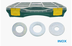 MU2/LU2/LLU2 - Coffret Mix De Rondelle Plate Moyenne Type M / L / Ll - Inox A2 -1025 Pcs