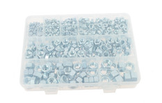 934- Coffret D'Ecrou Hexagonnal Hu Acier Zingue Blanc-DIN 934-530 Pcs