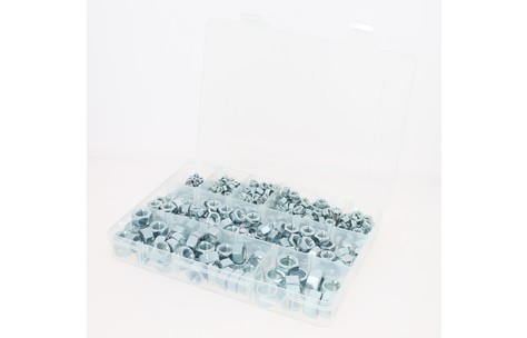 934- Coffret D'Ecrou Hexagonnal Hu Acier Zingue Blanc-DIN 934-530 Pcs