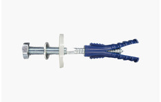 FIX CHAUF EAU 10X120 PAROIS PLEINES ROND PLATE PLASTIQUE (X4)