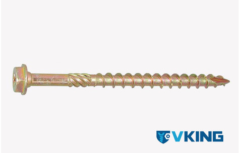 Vis Bois Et Charpente Tête Hexagonale Avec Embase Torx Acier Zingué Bichromaté - Gamme Technique