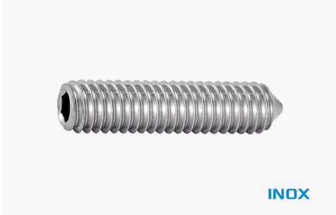 Vis Métaux Sans Tête Hexagonal Creuse Bout Pointeau Inox A2 - DIN 914